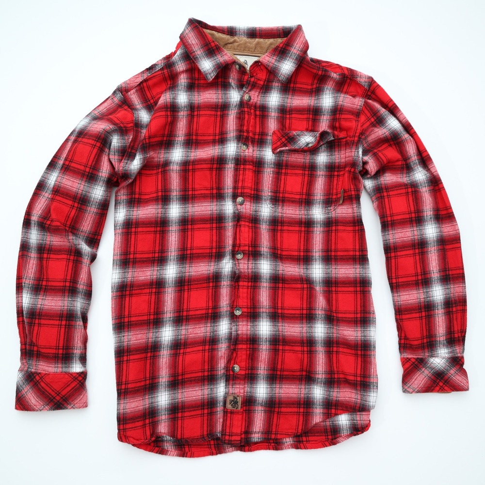 Legendary White Tails The Original Buck Camp Mens Plaid Flannel Button Up